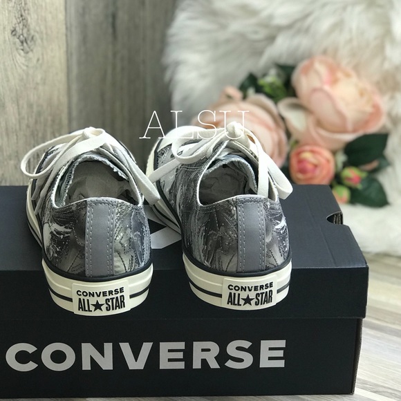 🌸Sale🌸 Converse Ctas OX Dolphin 🐬 Black Egret Women's Size 8 AUTHENT 559864C - Picture 5 of 8